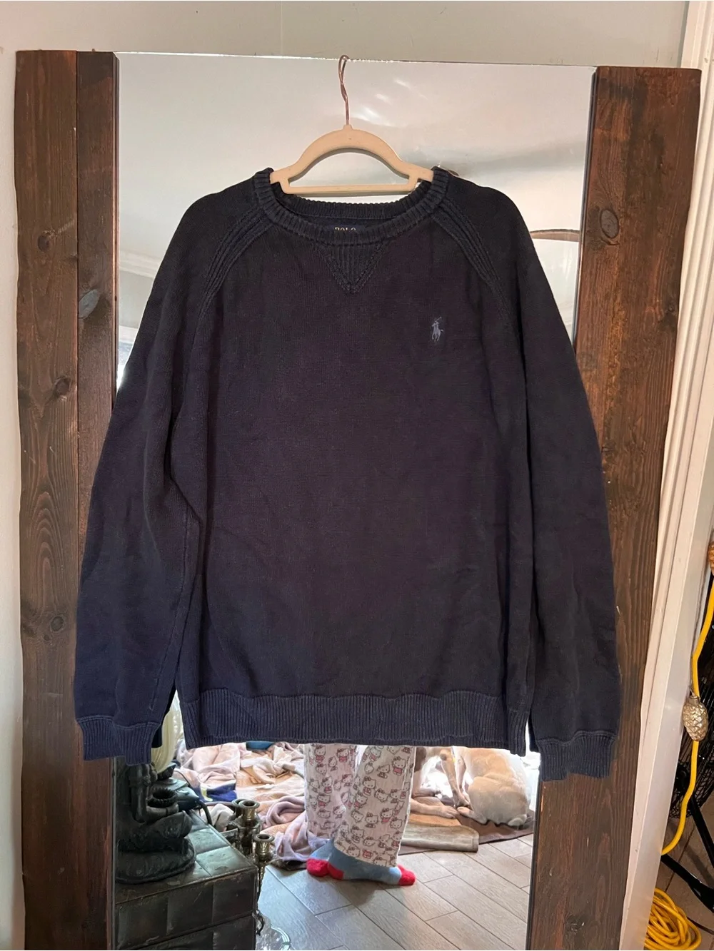 Polo by Ralph Lauren VTG Navy Crewneck Sweater, NO FLAWS
